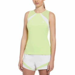 Original Penguin Women's Color Block Tennis Tank Top In Sharp Green
