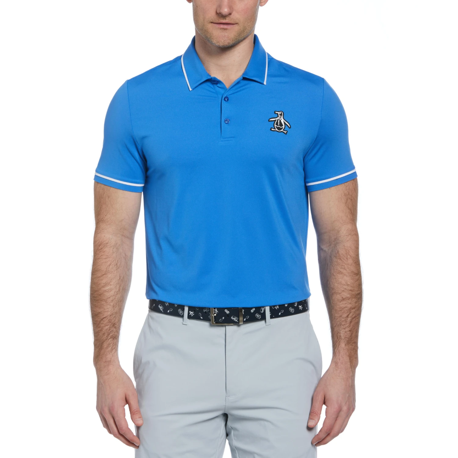 Original Penguin Oversized Pete Tipped Short Sleeve Golf Polo Shirt In Nebulas