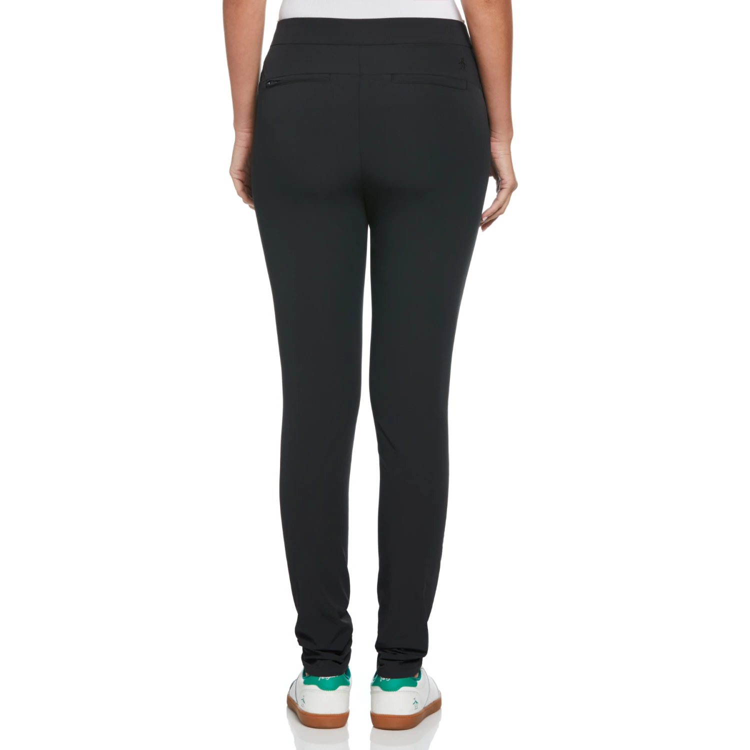 Original Penguin Women's Dobby Back Slim Fit Golf Trousers In Caviar - Image 2