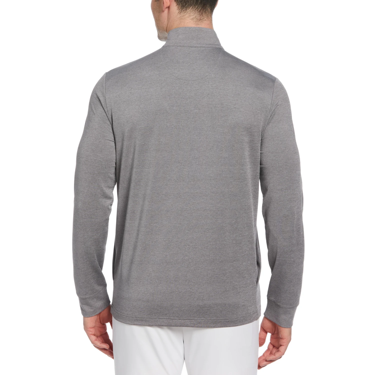 Original Penguin Earl 1/4 Zip Long Sleeve Golf Pullover Jumper In Quiet Gray Heather - Image 2