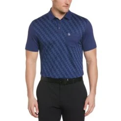 Original Penguin 50's Color Block Print Golf Polo