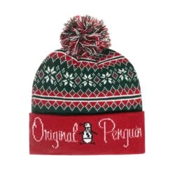 Original Penguin Kensal Green Classic Knit Beanie In Green