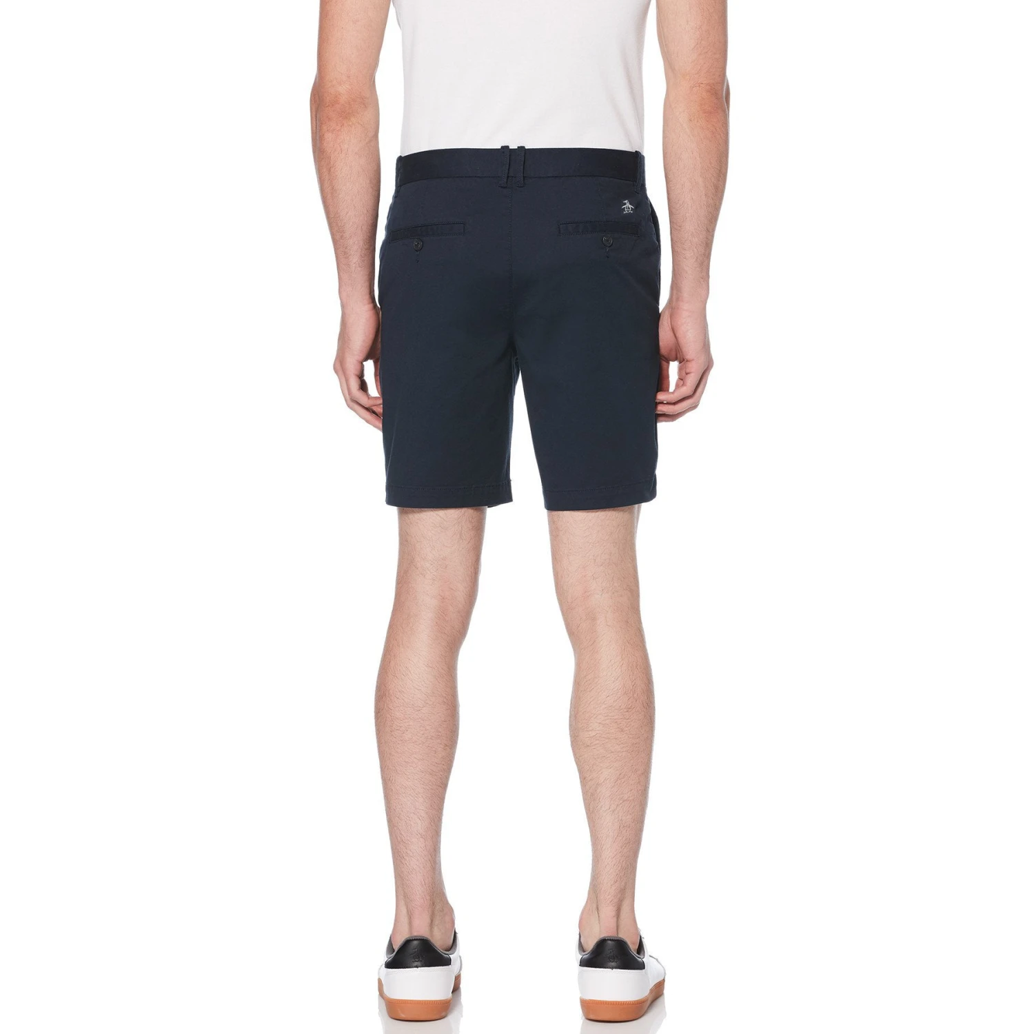 Original Penguin Organic Cotton P55 Stretch Shorts In Dark Sapphire - Image 2