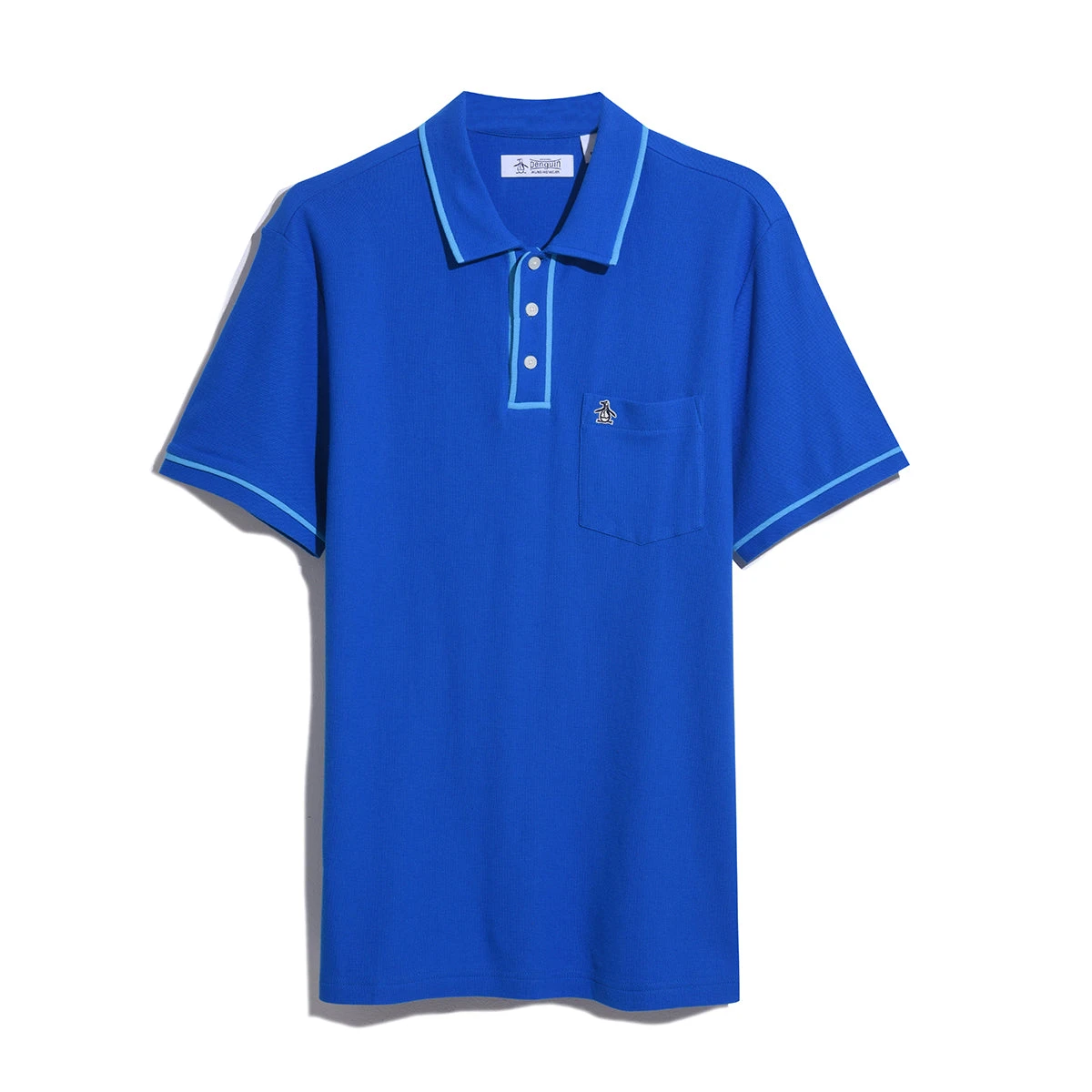 Original Penguin Organic Cotton The Earl Pique Short Sleeve Polo Shirt In Skydiver - Image 4