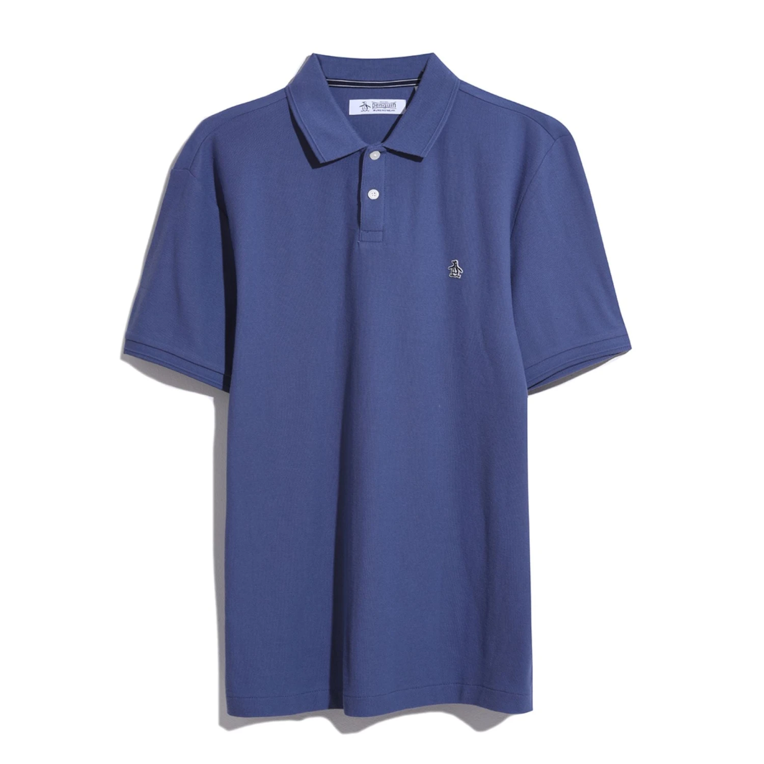Original Penguin Sticker Pete Daddy Short Sleeve Polo Shirt In Blue Indigo - Image 3