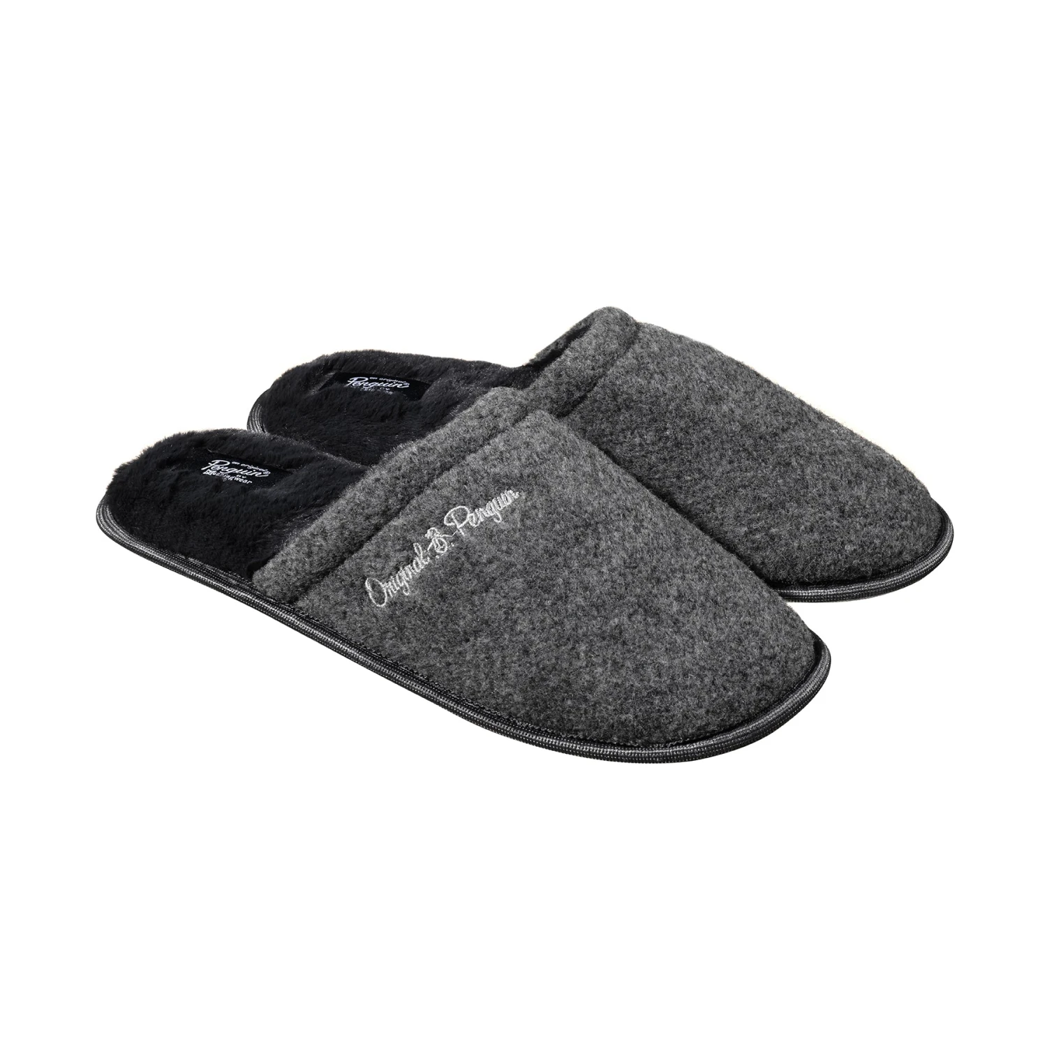 Original Penguin Baloo Slipper In Charcoal Gray