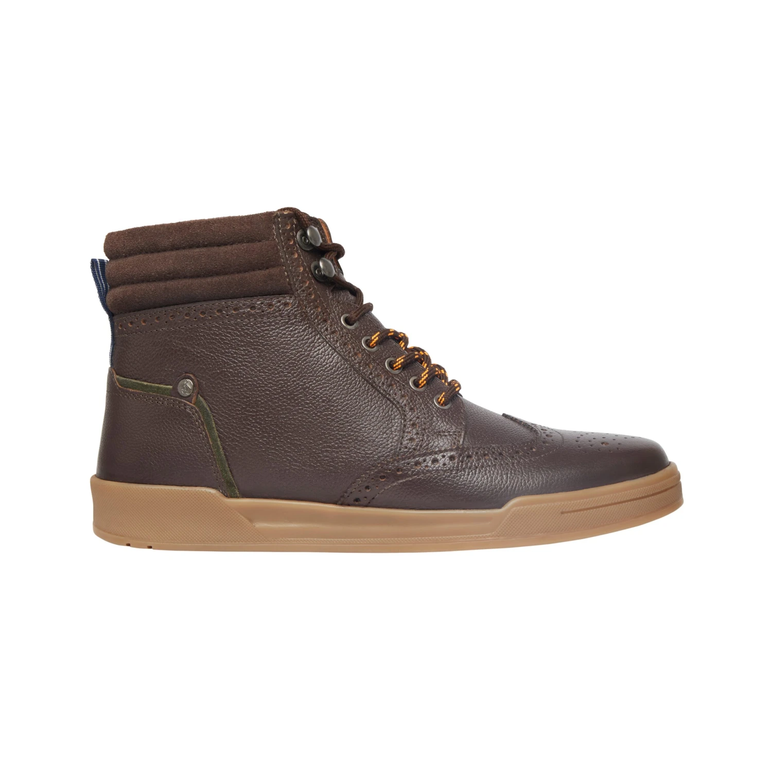 Original Penguin Military Boot In Leather Brown - Image 4