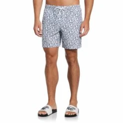 Original Penguin Pete Print Swim Shorts
