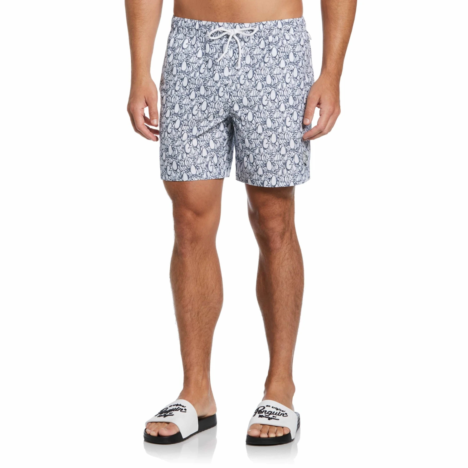 Original Penguin Pete Print Swim Shorts