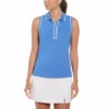 Original Penguin Women's Veronica Sleeveless Golf Polo Shirt In Nebulas Blue