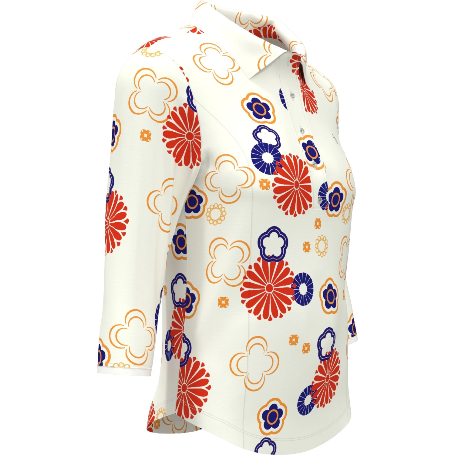 Original Penguin Women's Retro Floral Printed Golf Polo - Image 3