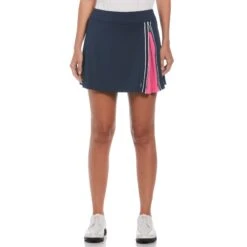 Original Penguin Women's Asymmetrical Golf Skort In Black Iris