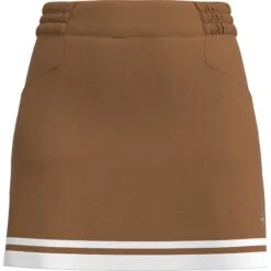 Original Penguin Women's Essential Color Block Golf Skort In Tobacco Brown