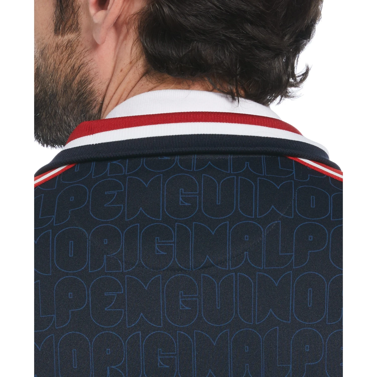 Original Penguin Double Knit Logo Track Jacket In Dark Sapphire - Image 4