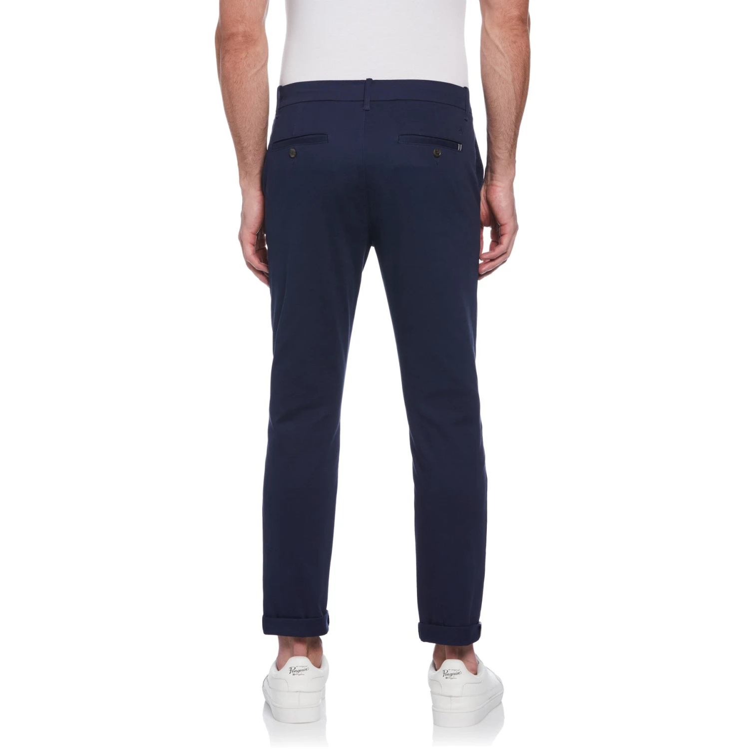 Original Penguin Bedford Cord Slim Fit Chino Trousers In Dark Sapphire - Image 2