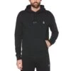 Original Penguin Sticker Pete Organic Cotton Fleece Pullover Hoodie In True Black