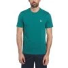 Original Penguin Tipped Ringer Sticker Pete T-Shirt In Antique Green