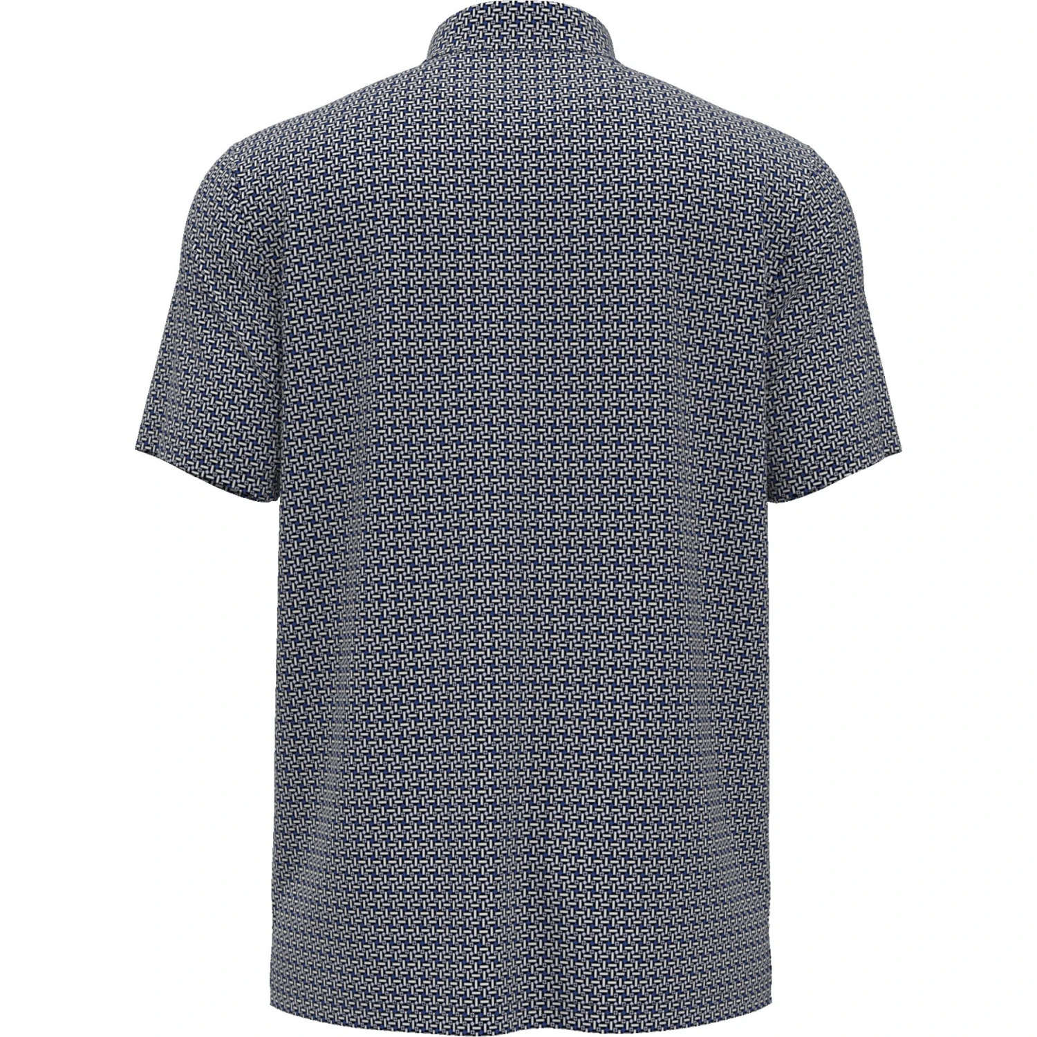 Original Penguin Original Geometric Print Short Sleeve Golf Polo Shirt In Caviar - Image 3