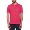 Original Penguin Linen Cotton Slub Short Sleeve Polo Shirt In Raspberry Sorbet