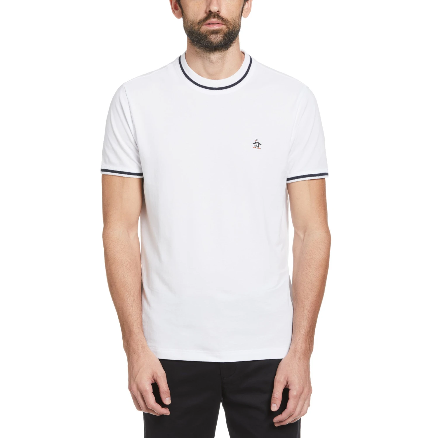 Original Penguin Icons Organic Cotton Short Sleeve Pique T-Shirt In Bright White - Image 2