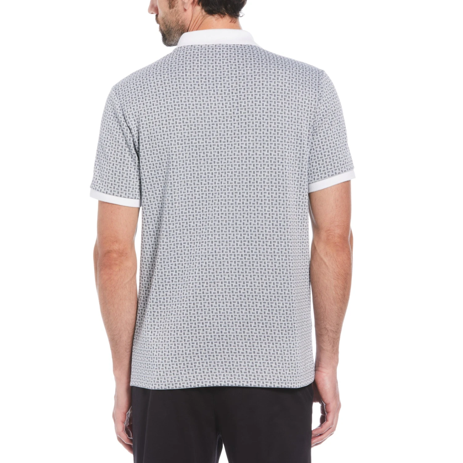 Original Penguin Jacquard Polo In Bright White - Image 2