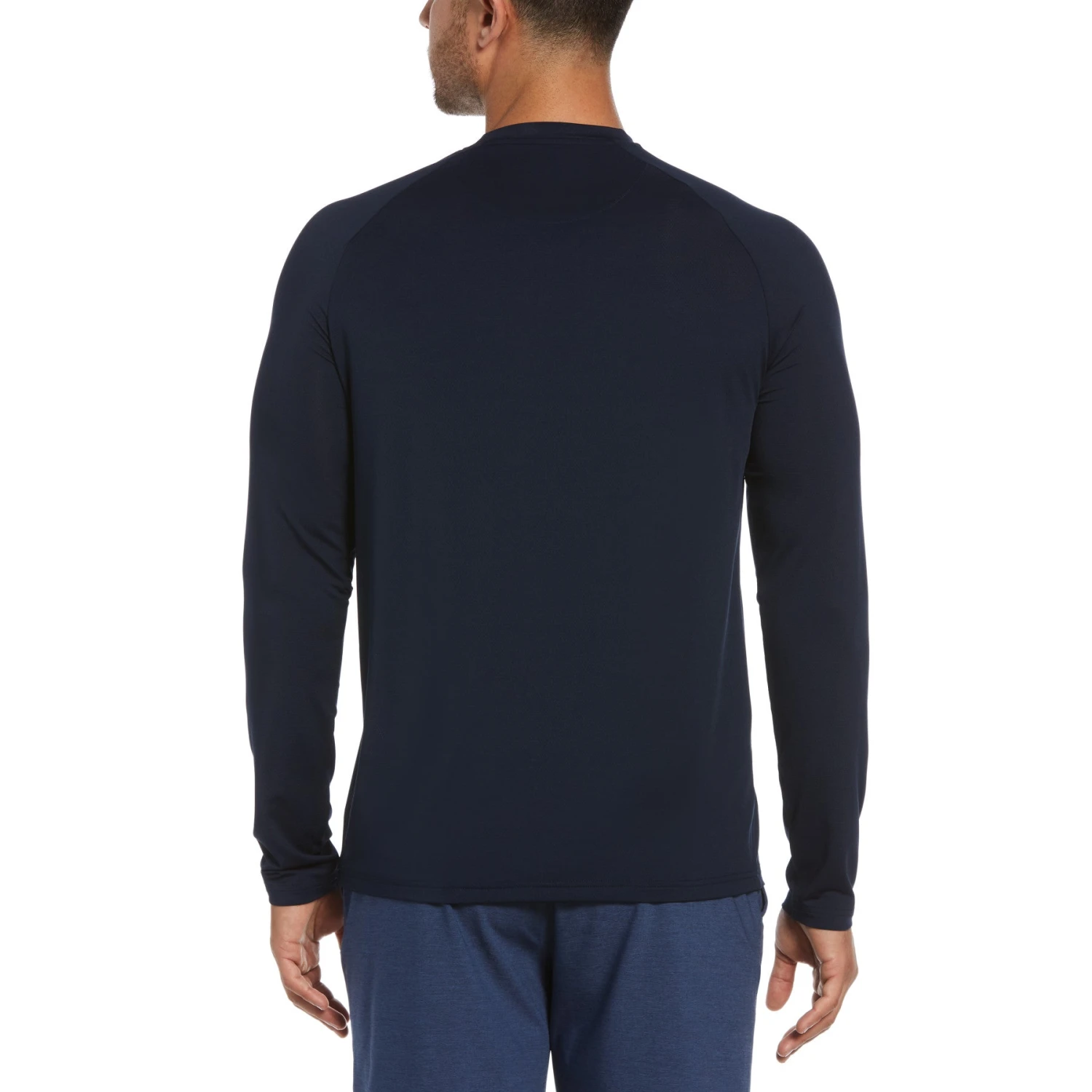 Original Penguin Raglan Performance Tennis T-Shirt In Black Iris - Image 2