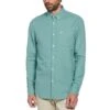 Original Penguin Long Sleeve Stretch Oxford Shirt In Oil Blue
