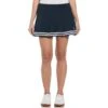 Original Penguin Women's 13" Contrast Hem Pleated Tennis Skort In Black Iris/Bright White
