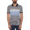Original Penguin Slub Chest Stripe Ottoman Polo Shirt In Dark Sapphire