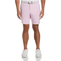 Original Penguin Flat Front Solid Golf Shorts In Piroutte