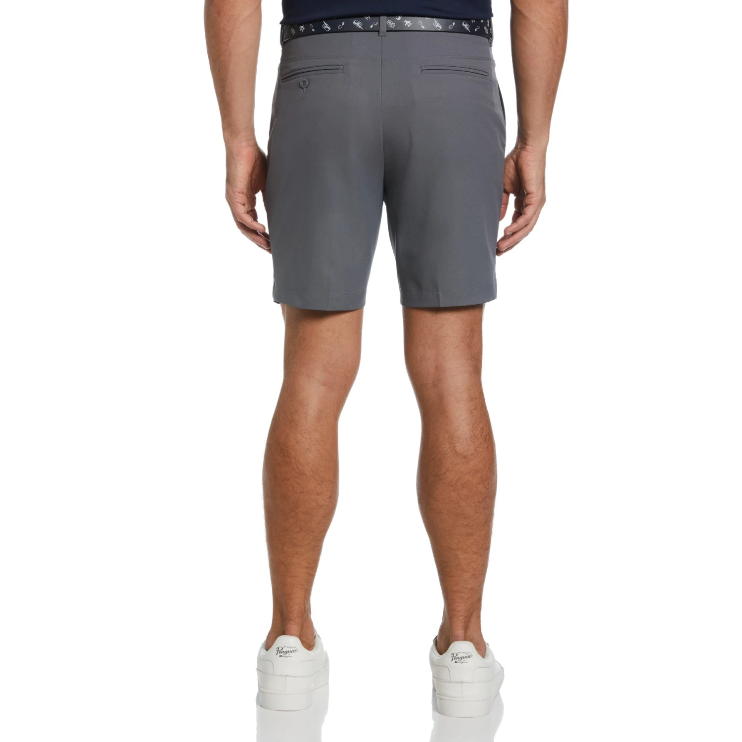 Original Penguin Flat Front Solid Golf Shorts In Quiet Shade - Image 2