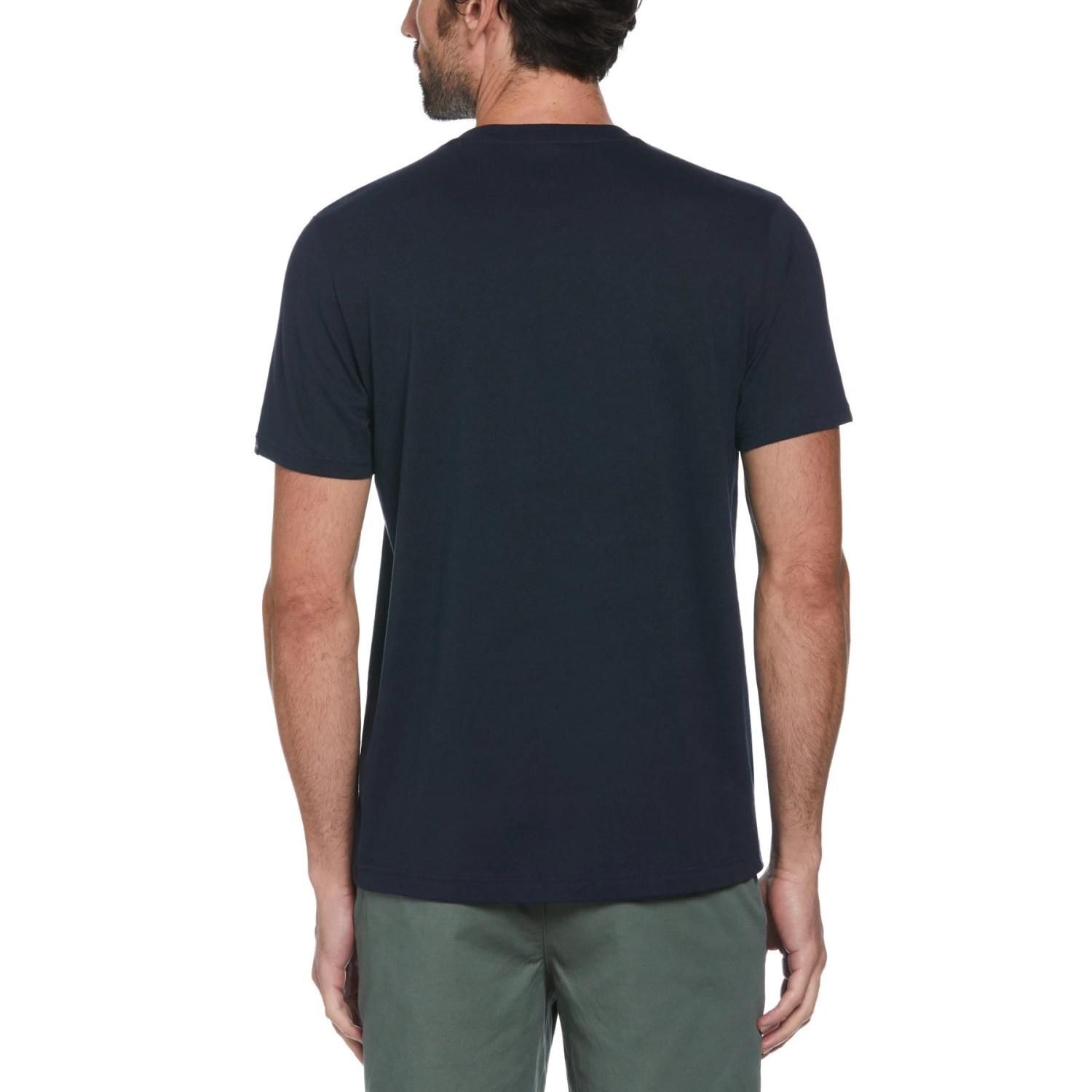 Original Penguin Circle Logo Tee In Dark Sapphire - Image 2