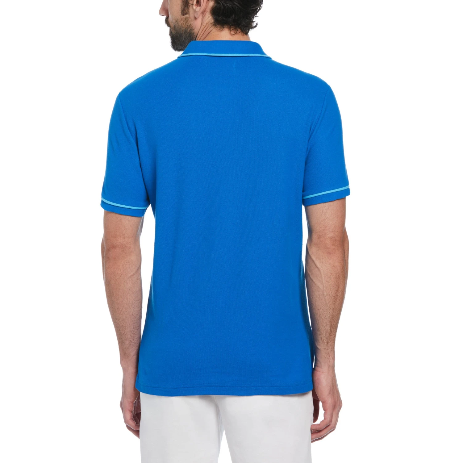 Original Penguin Organic Cotton The Earl Pique Short Sleeve Polo Shirt In Skydiver - Image 2