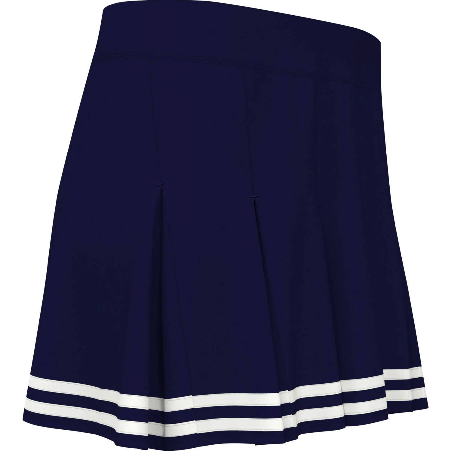 Original Penguin Women's 13" Contrast Hem Pleated Tennis Skort In Black Iris/Bright White - Image 7