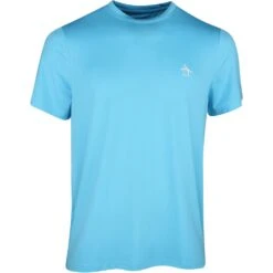 Original Penguin T-Shirt - Solid Performance Tee - Aquarius SS23