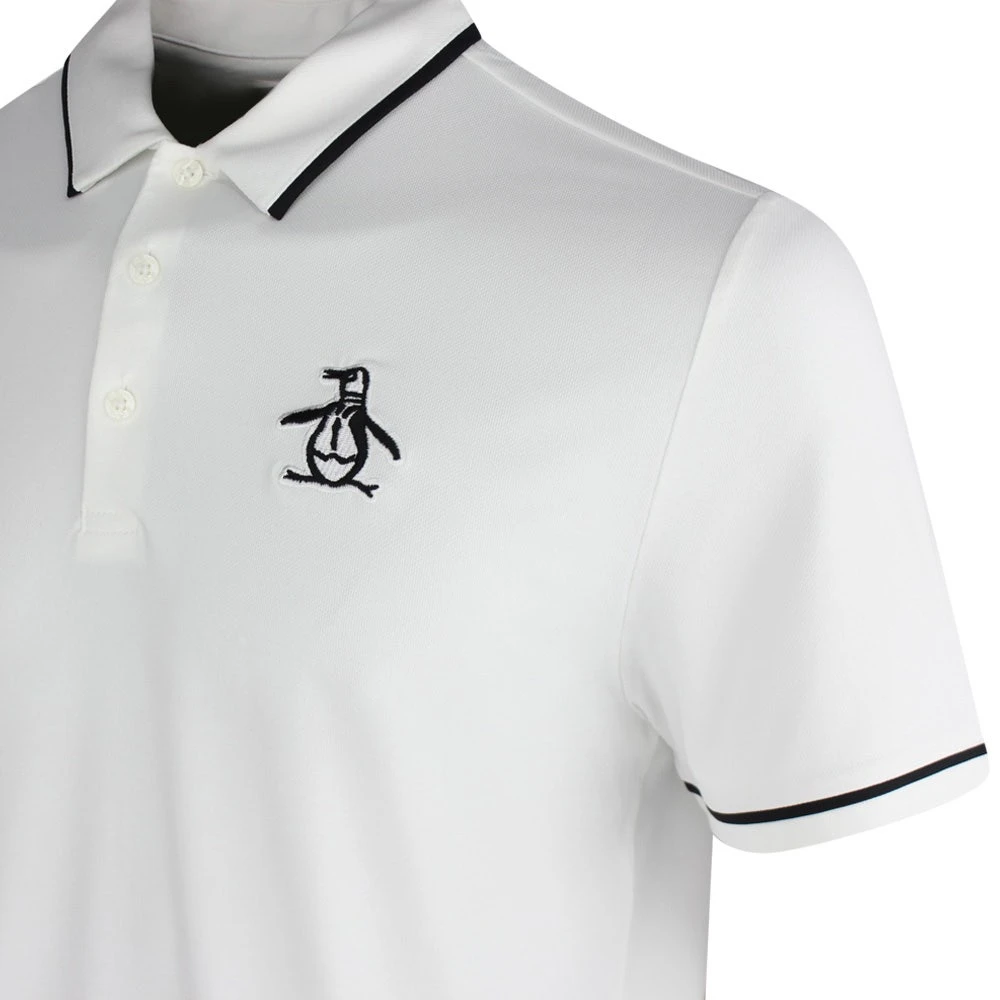 Original Penguin Golf Shirt - Tour Heritage - Bright White AW23 - Image 4