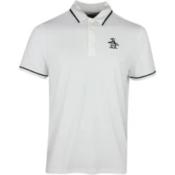 Original Penguin Golf Shirt - Tour Heritage - Bright White AW23