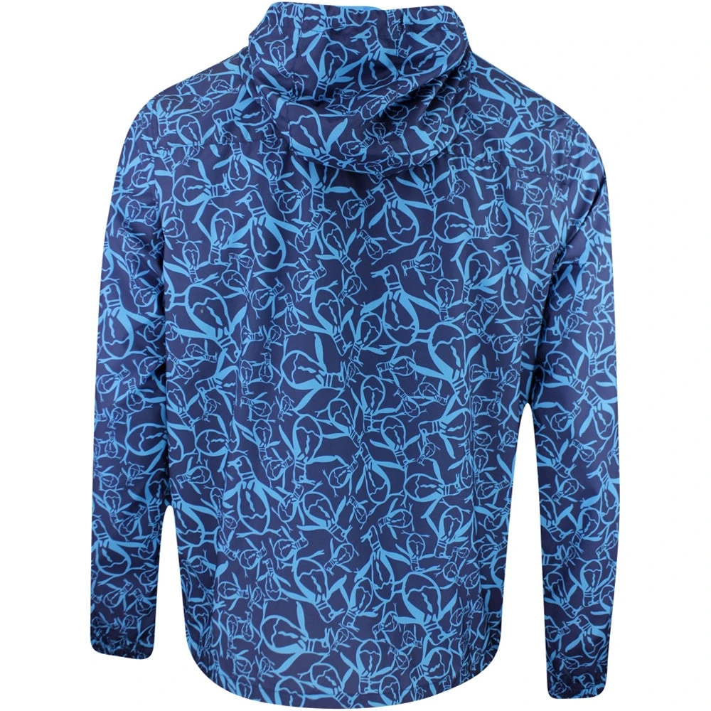 Original Penguin Golf Jacket - Trademark Printed Hoodie - Black Iris AW23 - Image 3