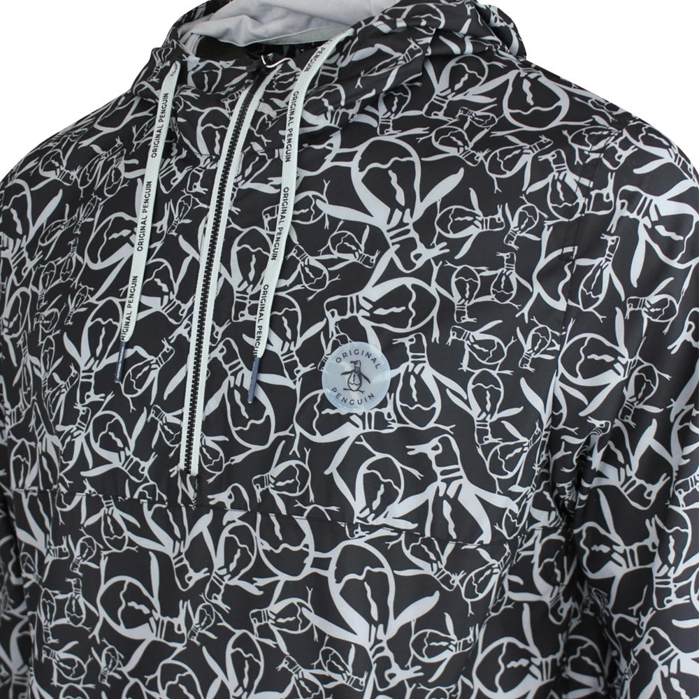 Original Penguin Golf Jacket - Trademark Printed Hoodie - Caviar AW23 - Image 4