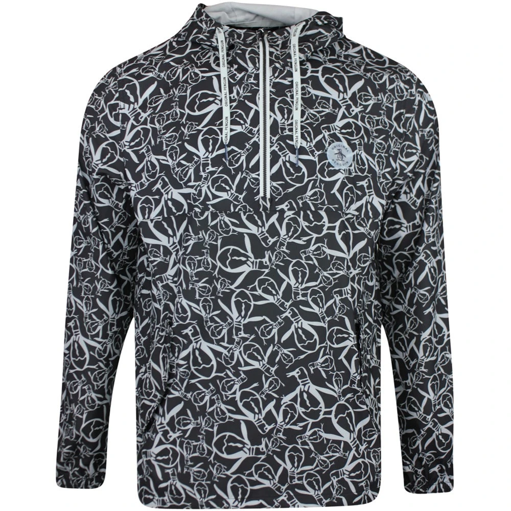 Original Penguin Golf Jacket - Trademark Printed Hoodie - Caviar AW23