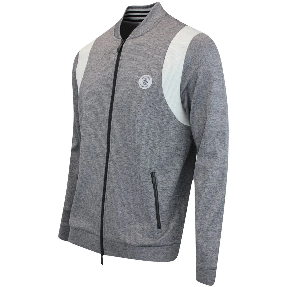 Original Penguin Golf Jumper - 80's Tech Bomber FZ - Caviar AW23 - Image 2