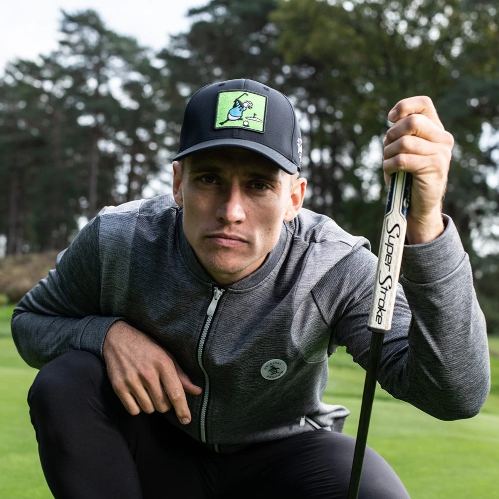 Original Penguin Golf Jumper - 80's Tech Bomber FZ - Caviar AW23 - Image 8