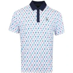 Original Penguin Golf Shirt - Atomic Cocktail Polo - Black Iris AW23