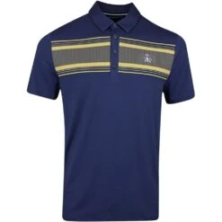 Original Penguin Golf Shirt - Jack's Stripe CB Polo - Black Iris AW23