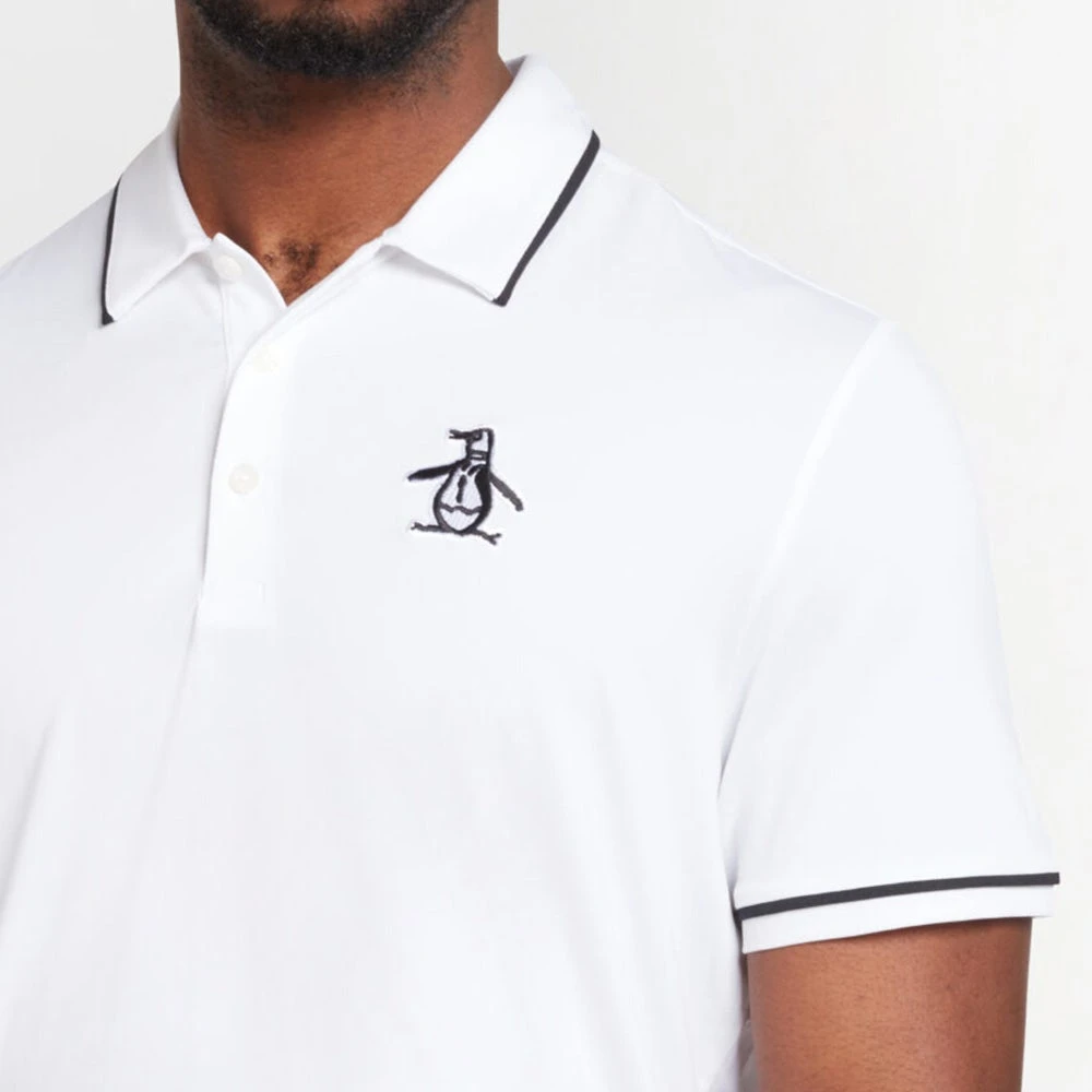 Original Penguin Golf Shirt - Tour Heritage - Bright White AW23 - Image 7