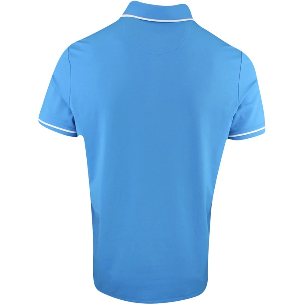 Original Penguin Golf Shirt - Tour Heritage Polo - Med. Blue AW23 - Image 3