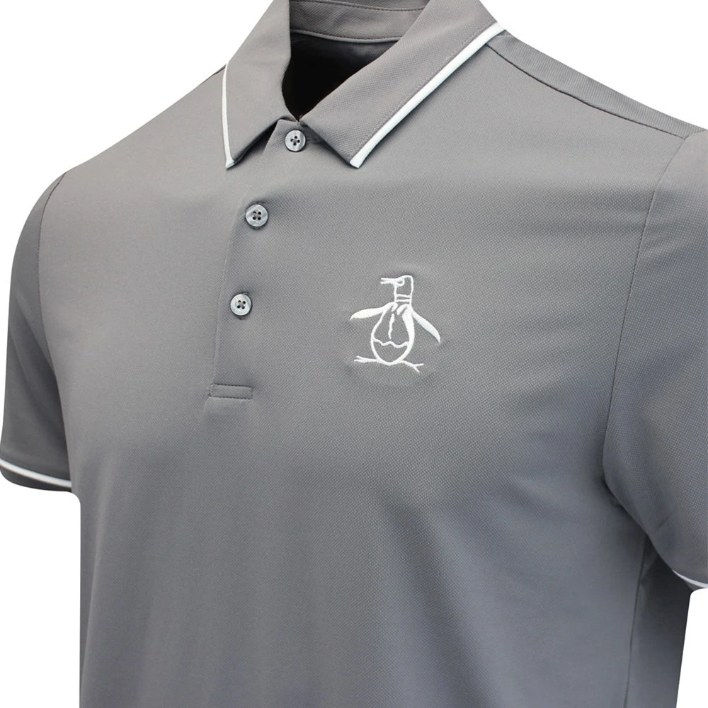 Original Penguin Golf Shirt - Tour Heritage Polo - Quiet Shade AW23 - Image 4