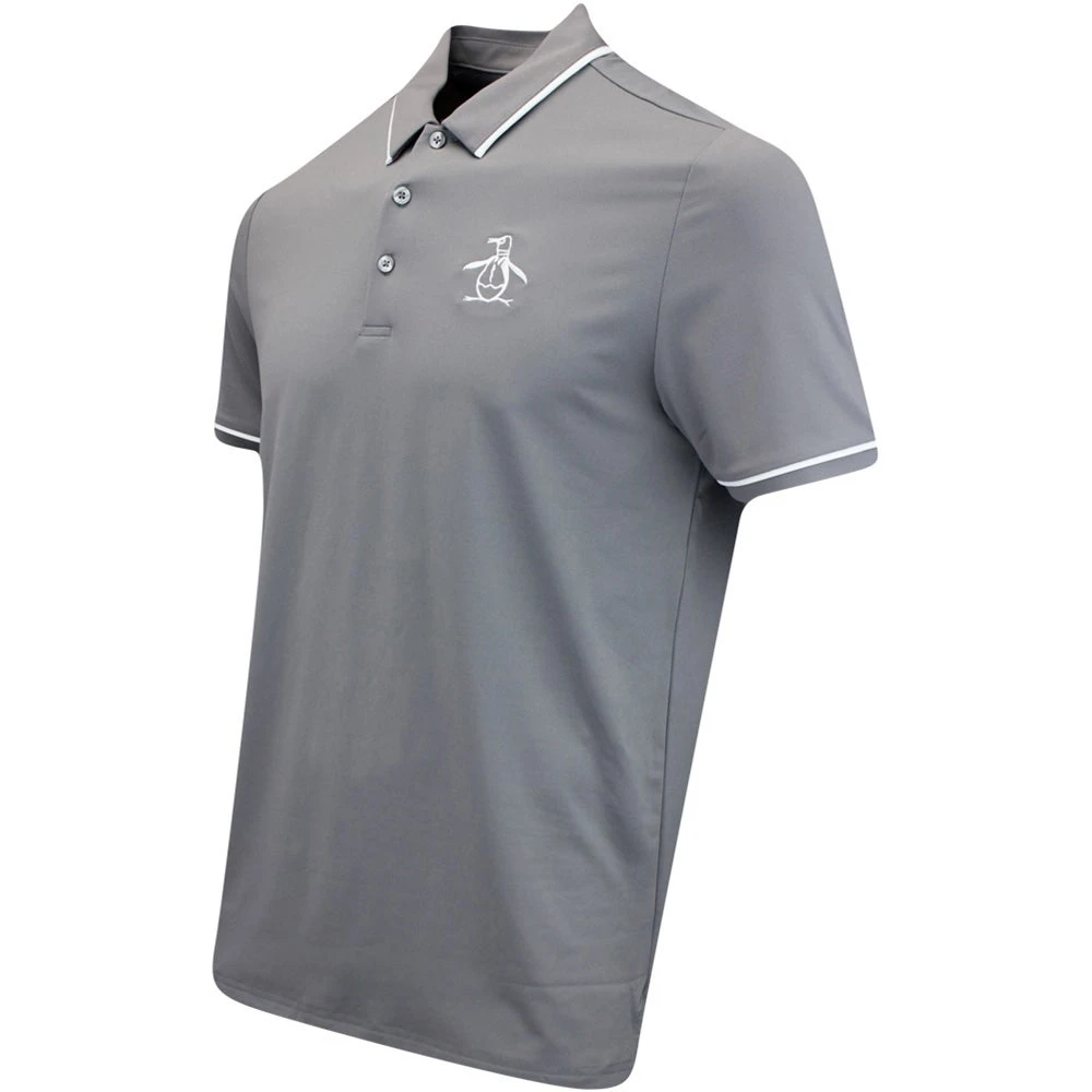 Original Penguin Golf Shirt - Tour Heritage Polo - Quiet Shade AW23 - Image 2