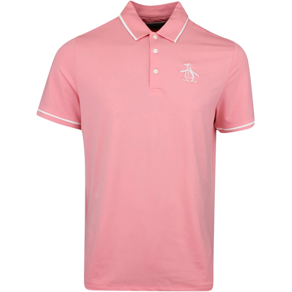 Original Penguin Golf Shirt - Tour Heritage Polo - Strawberry AW23
