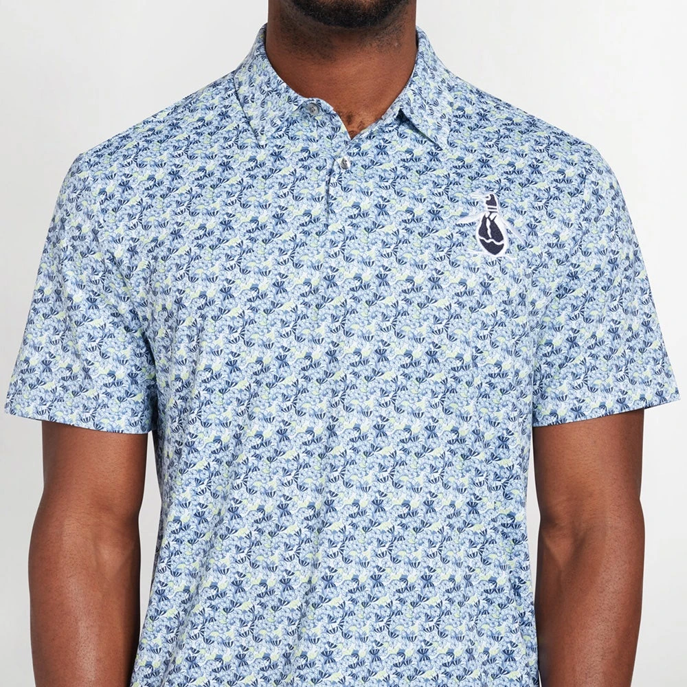 Original Penguin Golf Shirt - Tour Umbrella Print - Astral Night SS23 - Image 5